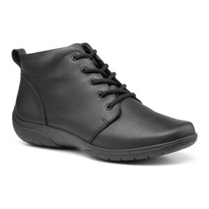 Hotter Ellery‎ Comfort Ankle Boots Black Leather Lace Up Casual Walking Everyday